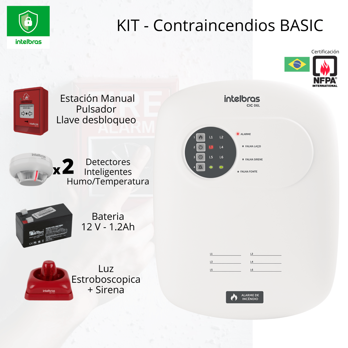 KIT - Contraincendios BASIC - Intelbras