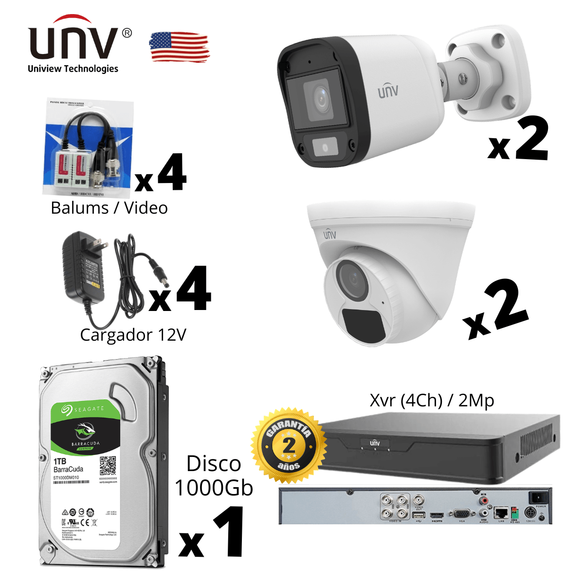 Kit Seguridad UNV Full HD